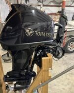 60HP Tohatsu 4-Stroke Outboard Motor for Sale – 160 Hours, Tiller Steer, Stainless Prop - Image 3